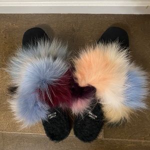 New Stuart Weitzman Furgetit Fur Mules